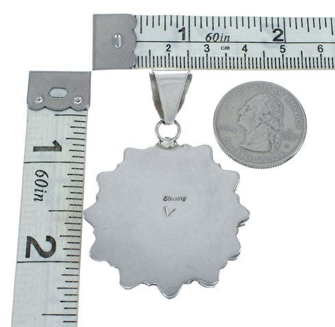 Native American Turquoise Sterling Silver Pendant X10441